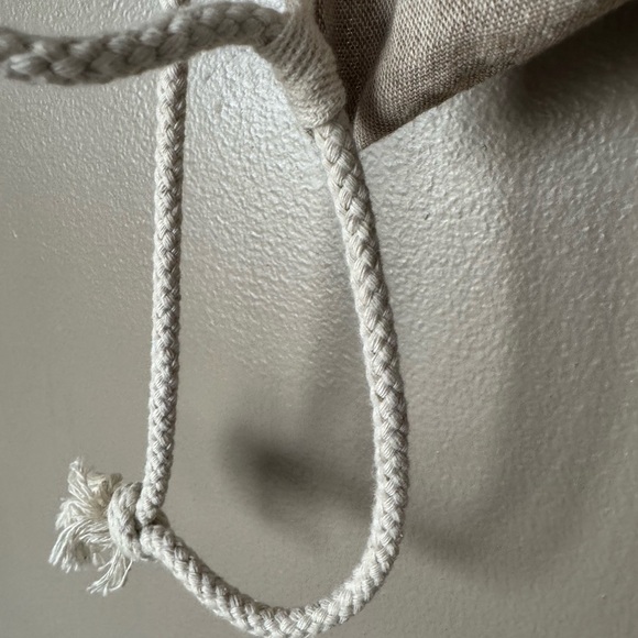 NEW Fisher Center Drawstring Backpack Bag Unisex Canvas Cotten Recycled Natural - Picture 7 of 7